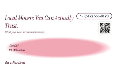 Soft watercolour · Offer Menu: Local Movers You Can Actually Trust.