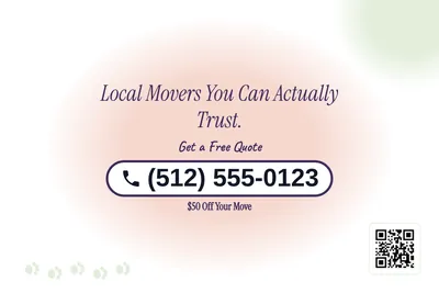 Soft watercolour · Phone Billboard: Local Movers You Can Actually Trust.