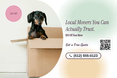 Soft watercolour · Photo Hero: Local Movers You Can Actually Trust.