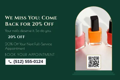 Art deco · Photo Frame: We Miss You: Come Back for 20% Off