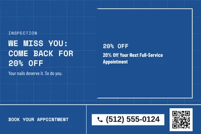 Blueprint · Checklist: We Miss You: Come Back for 20% Off