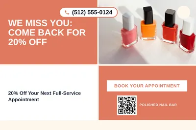 Bold Color Block · Checkerboard: We Miss You: Come Back for 20% Off