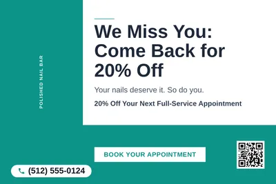 Bold Color Block · L-Shape Block: We Miss You: Come Back for 20% Off