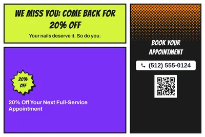 Comic pop · Offer Menu: We Miss You: Come Back for 20% Off