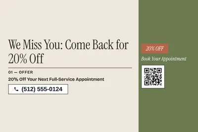 Contemporary · Checklist: We Miss You: Come Back for 20% Off