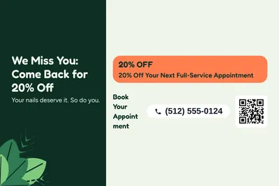 Jungle · Offer Menu: We Miss You: Come Back for 20% Off