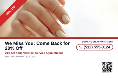 Local Offer · Ribbon and Stack: We Miss You: Come Back for 20% Off