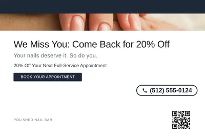 Minimal White · Top Bar: We Miss You: Come Back for 20% Off
