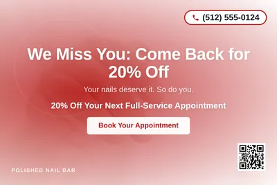 Modern Gradient · Radial Burst: We Miss You: Come Back for 20% Off