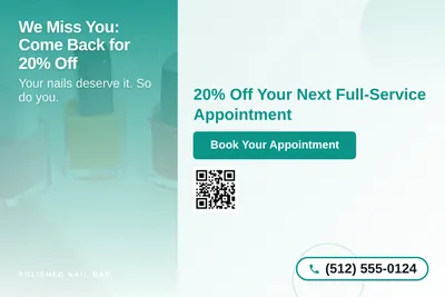 Modern Gradient · Side Stripe: We Miss You: Come Back for 20% Off