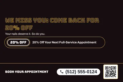 Neon night · Offer Menu: We Miss You: Come Back for 20% Off