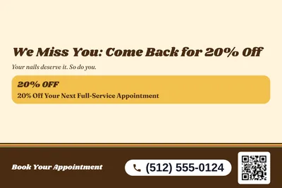 Retro 70s · Offer Menu: We Miss You: Come Back for 20% Off