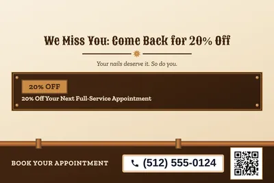 Steampunk · Offer Menu: We Miss You: Come Back for 20% Off