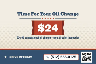 Vintage Americana · Big Offer: Time For Your Oil Change