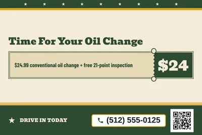 Vintage Americana · Coupon: Time For Your Oil Change