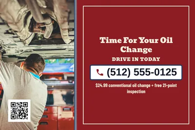 Vintage Americana · Phone Billboard: Time For Your Oil Change