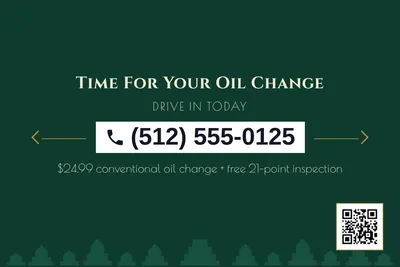 Art deco · Phone Billboard: Time For Your Oil Change