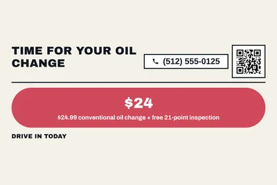 Bauhaus · Offer Menu: Time For Your Oil Change