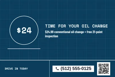 Blueprint · Big Offer: Time For Your Oil Change