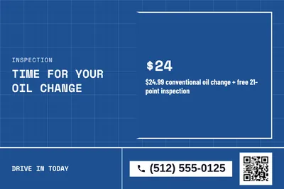 Blueprint · Checklist: Time For Your Oil Change