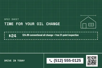 Blueprint · Coupon: Time For Your Oil Change