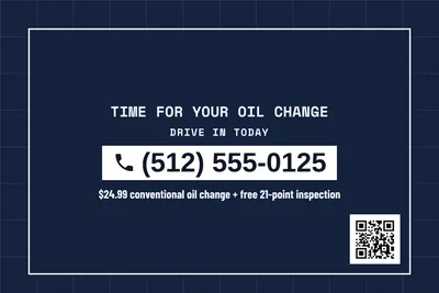 Blueprint · Phone Billboard: Time For Your Oil Change
