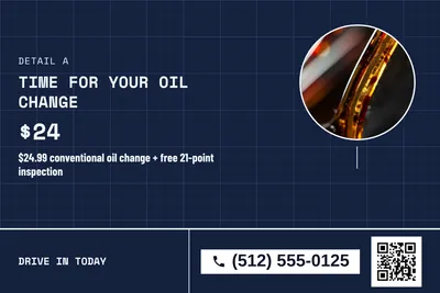 Blueprint · Photo Frame: Time For Your Oil Change