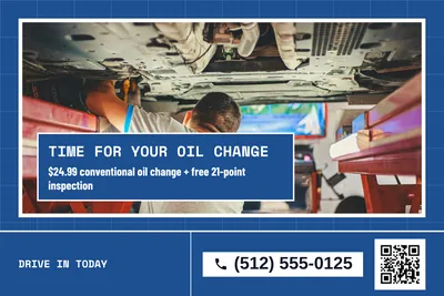 Blueprint · Photo Hero: Time For Your Oil Change