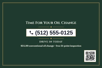 Classic · Phone Billboard: Time For Your Oil Change