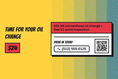 Comic pop · Checklist: Time For Your Oil Change
