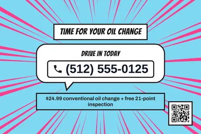 Comic pop · Phone Billboard: Time For Your Oil Change