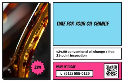 Comic pop · Photo Frame: Time For Your Oil Change
