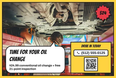 Comic pop · Photo Hero: Time For Your Oil Change