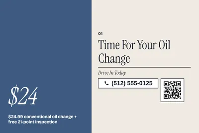 Contemporary · Big Offer: Time For Your Oil Change
