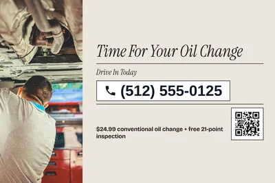 Contemporary · Phone Billboard: Time For Your Oil Change