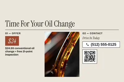 Contemporary · Photo Frame: Time For Your Oil Change