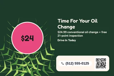 Jungle · Big Offer: Time For Your Oil Change