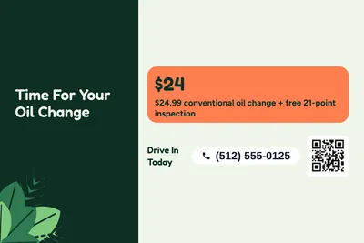 Jungle · Offer Menu: Time For Your Oil Change