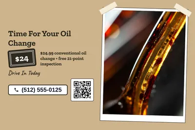 Kraft and stamp · Split: Time For Your Oil Change