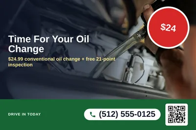 Local Offer · Photo Overlay: Time For Your Oil Change