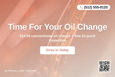 Modern Gradient · Centered Stack: Time For Your Oil Change