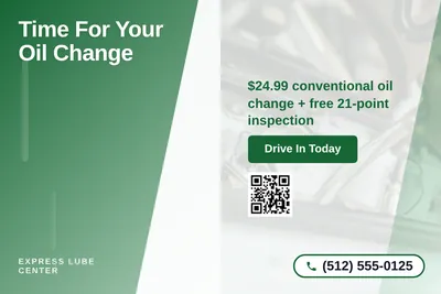 Modern Gradient · Diagonal Split: Time For Your Oil Change