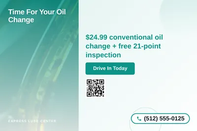Modern Gradient · Side Stripe: Time For Your Oil Change