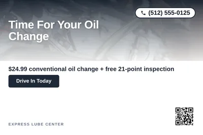 Modern Gradient · Top-Down Fade: Time For Your Oil Change