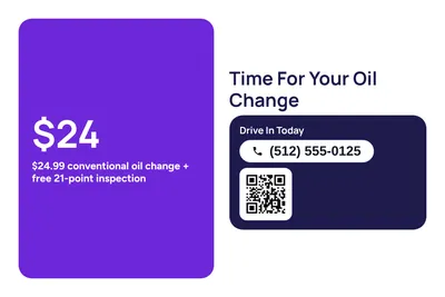 Modern · Big Offer: Time For Your Oil Change