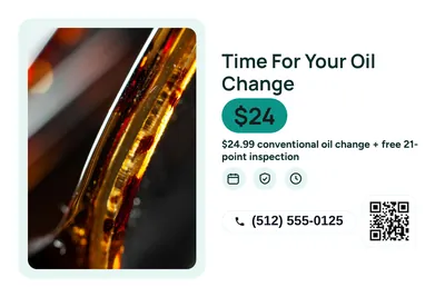 Modern · Photo Frame: Time For Your Oil Change