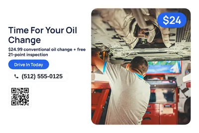 Modern · Photo Hero: Time For Your Oil Change