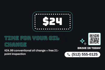 Neon night · Big Offer: Time For Your Oil Change