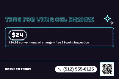 Neon night · Checklist: Time For Your Oil Change