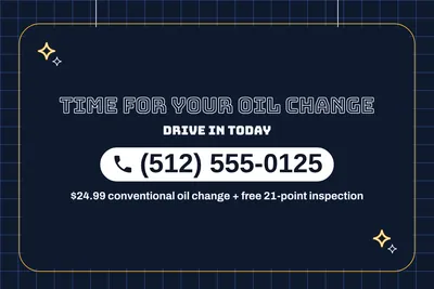 Neon night · Phone Billboard: Time For Your Oil Change
